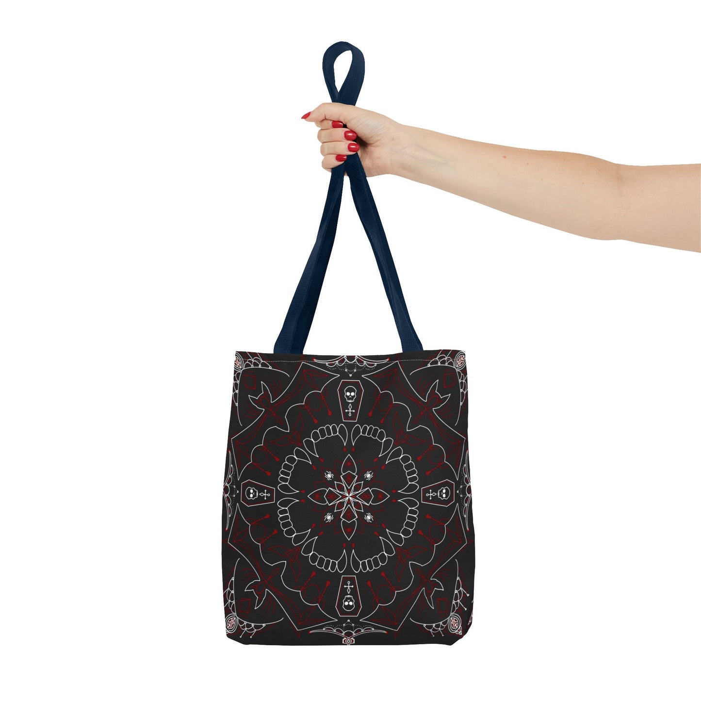 Skull and Coffin Gothic Halloween Tote Bag