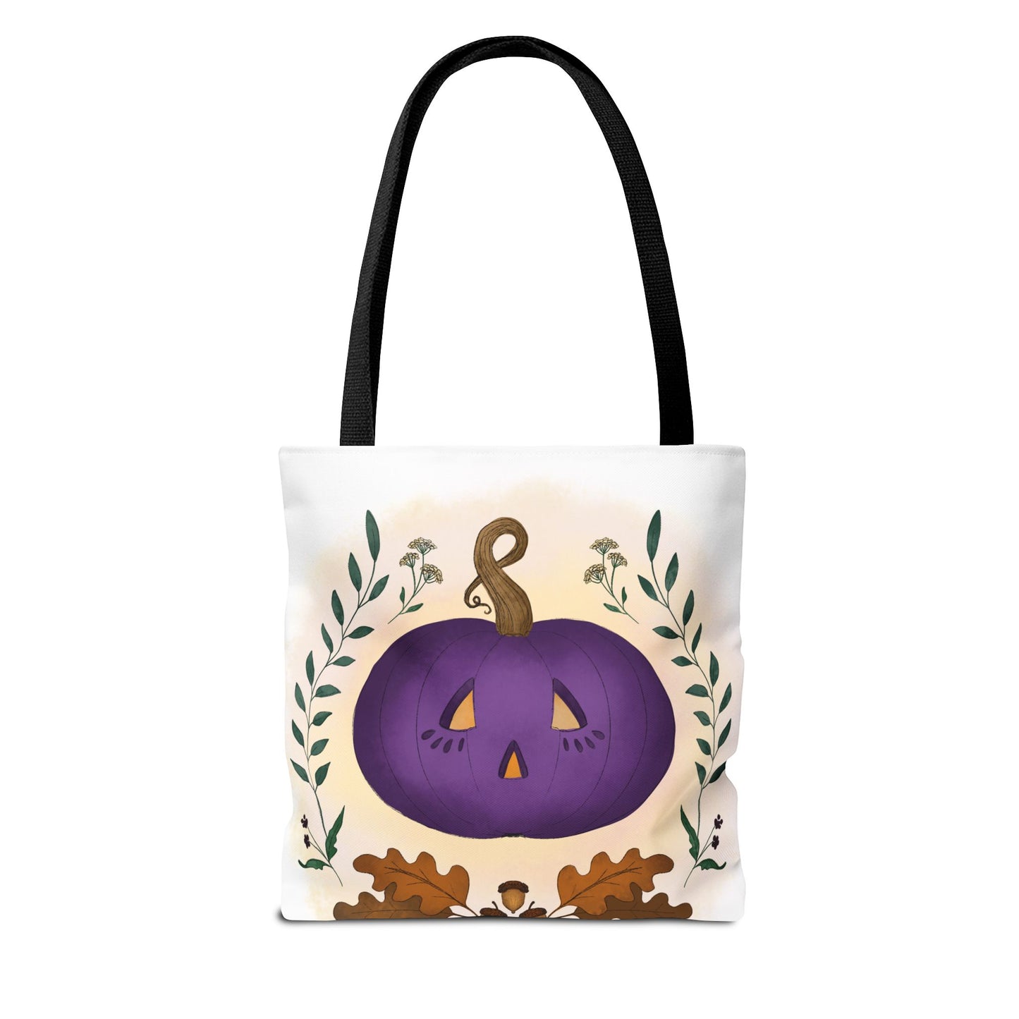 Autumn Pumpkin Vine Halloween Tote Bag