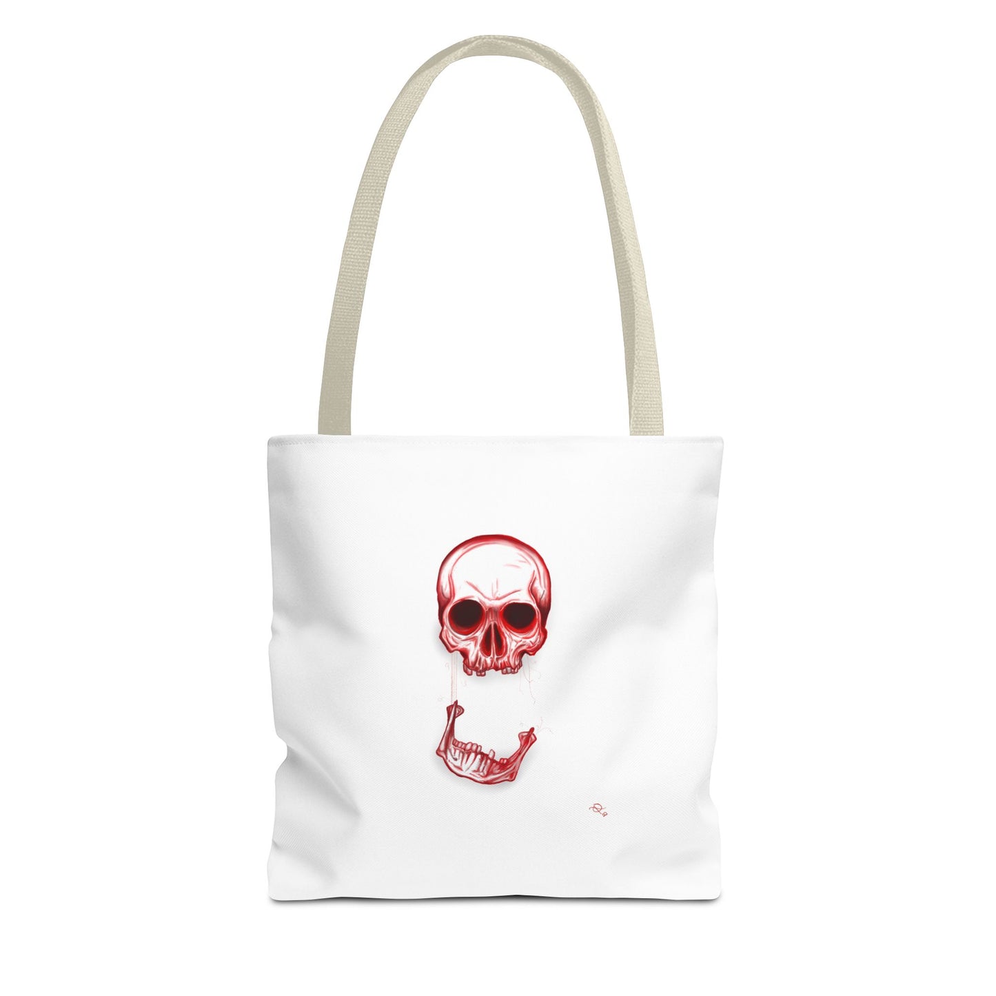 Red Skull Halloween Tote Bag