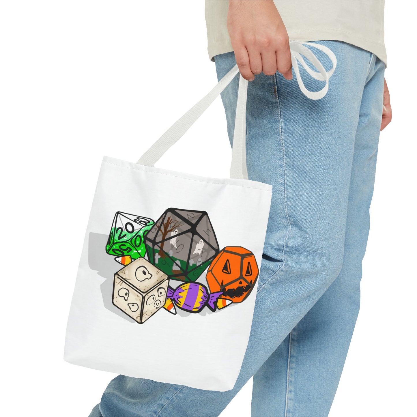 Spooky Dice Halloween Tote Bag