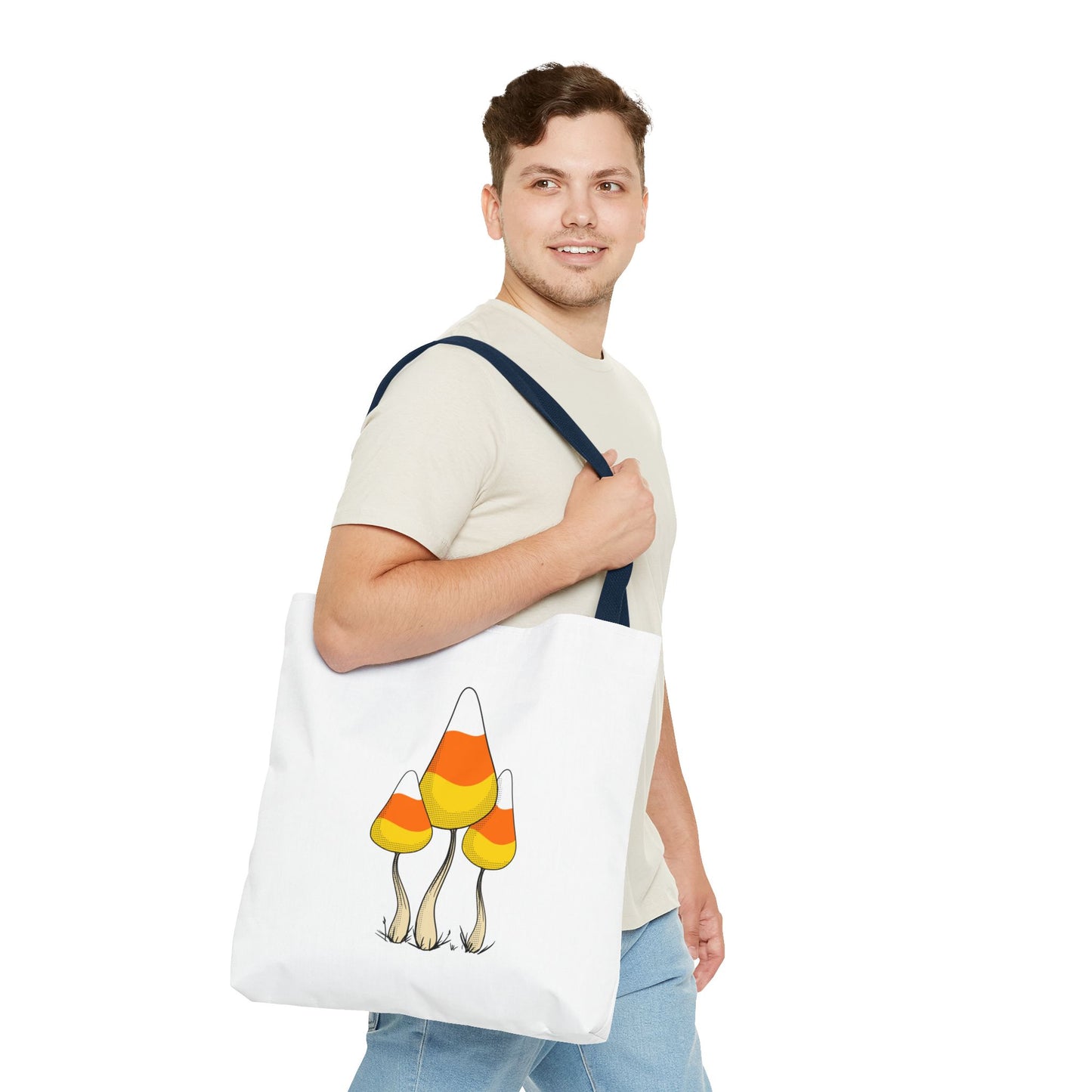 Candy Corn Mushroom Halloween Tote Bag